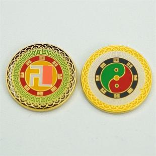 太极手机贴25MM后天八卦万字符黄万红万中黑中黄太极图贴