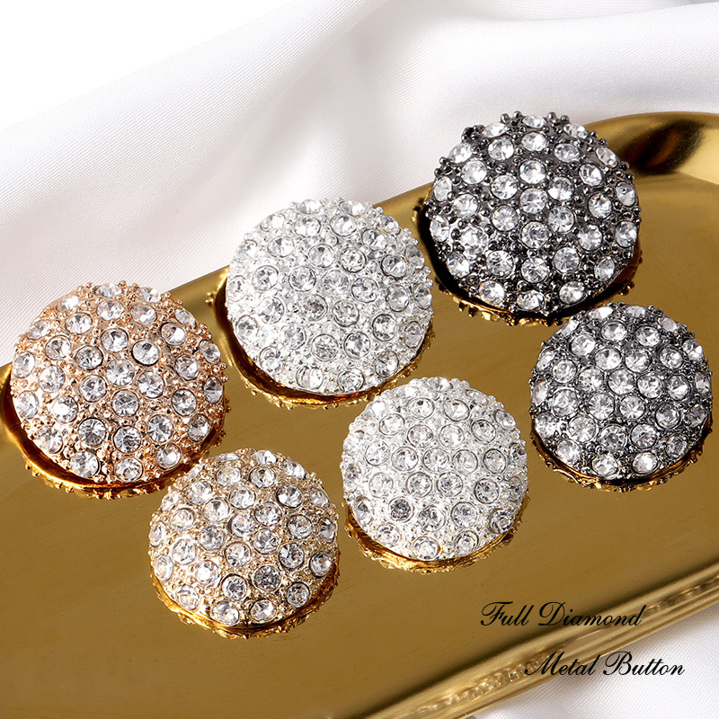 高端镶钻水钻貂皮皮草大衣纽扣高档女毛衣上衣外套金属圆形大扣子,居家布艺,纽扣,淘宝优惠券,粉丝福利购,淘宝优惠卷
