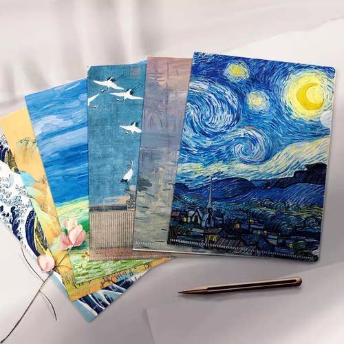 莫奈玖玖文房世界名画梵高单片夹
