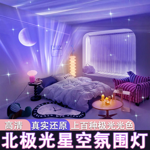 动态北极光星空投影灯