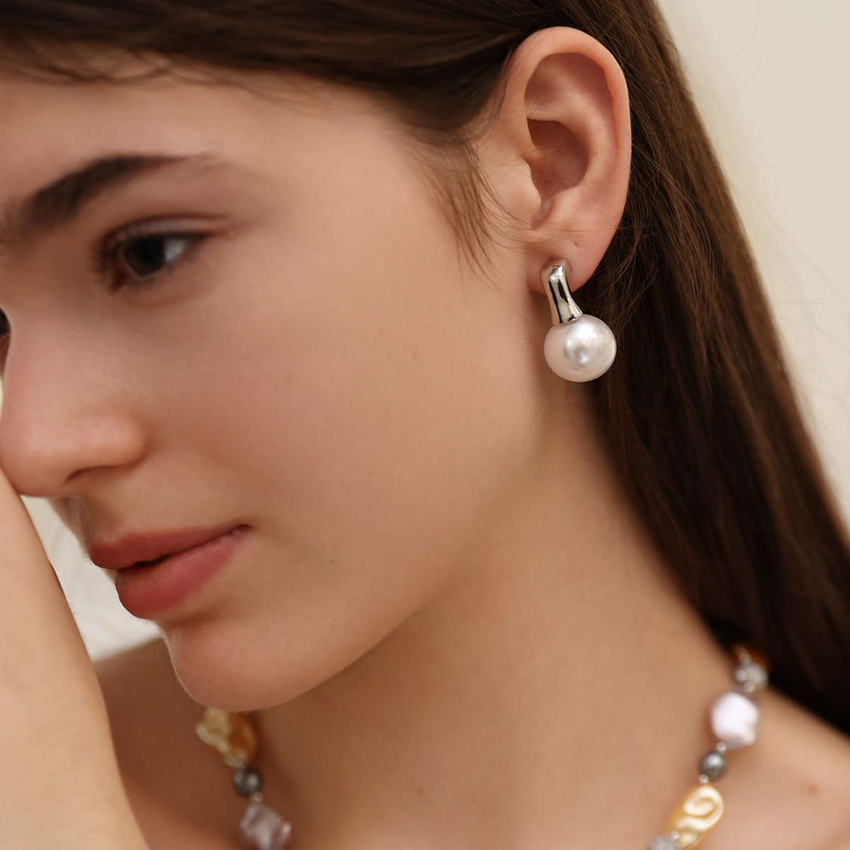YYT-Ystudio魔法小姐耳环高级感珍珠气质百搭时尚不挑脸型耳饰