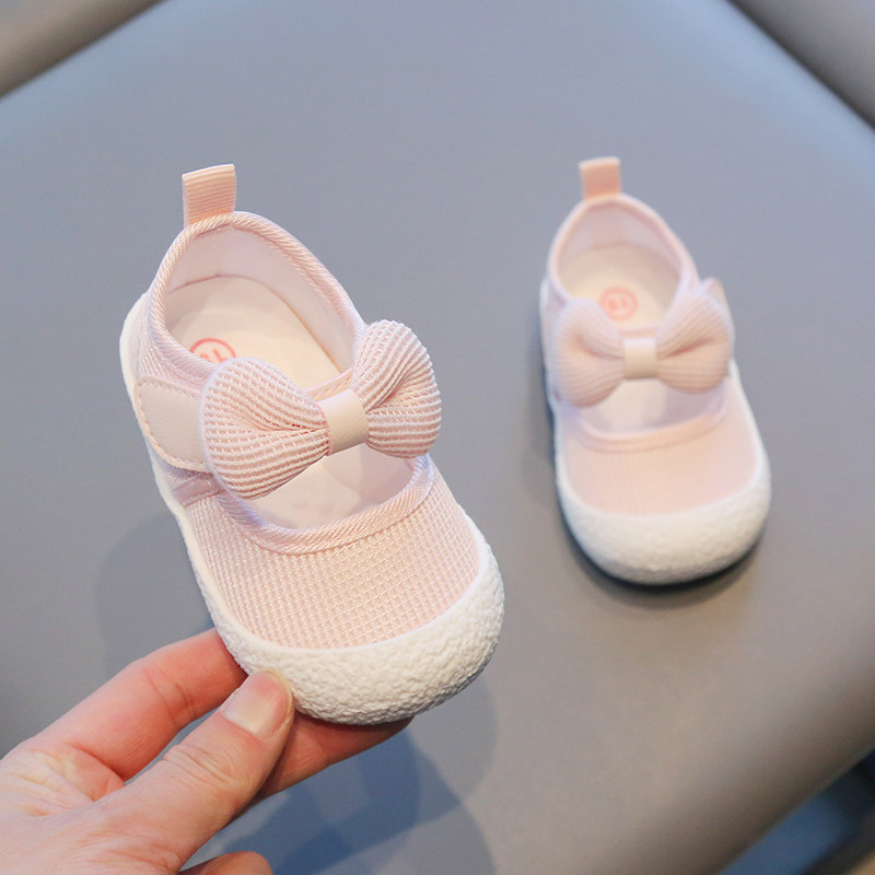 婴幼儿包头踢防滑车缝线学步鞋女