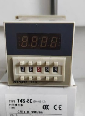 KPOO 开普单延时数显时间继电器T4S-8C (DH48S-1Z) 带暂停复位