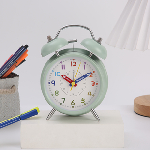 可充电学生闹钟2026年新款铅笔金属打铃超大声卧室床头叫起床神器