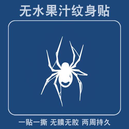 无水草本纹身贴蜘蛛个性性感手臂半永久防水果汁刺青免水纹身贴纸