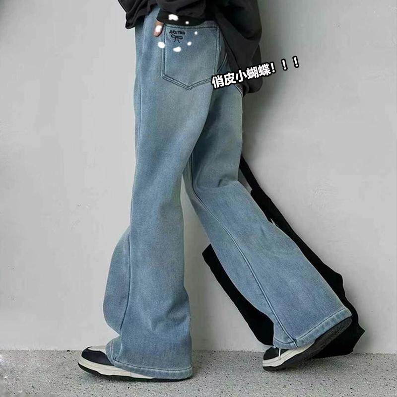 女童加绒牛仔裤子2025秋冬新款韩版高腰长裤中大童休闲百搭喇叭裤,童装/婴儿装/亲子装,儿童牛仔裤,淘宝优惠券,粉丝福利购,淘宝优惠卷