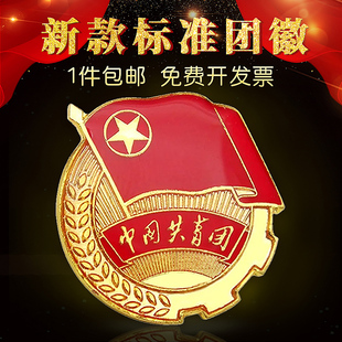 中国共青团员徽章学校学生青年用团徽正版2cm标准款别针式吸铁式蝴蝶扣胸针高磁吸强磁团徽