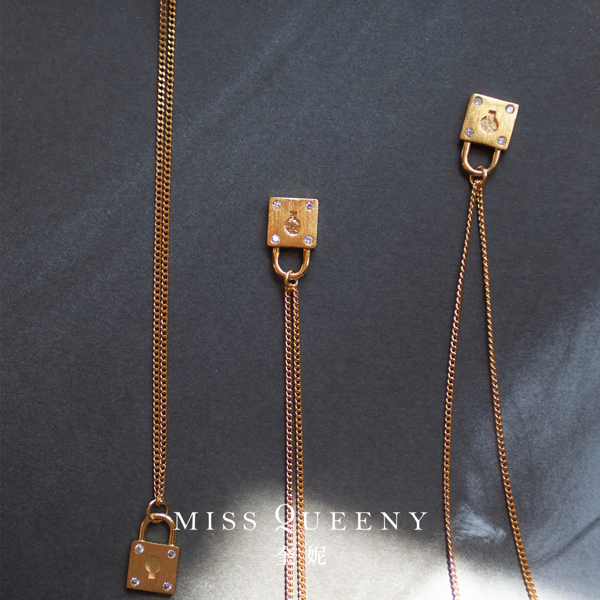 MissQueeny心锁吊坠项链