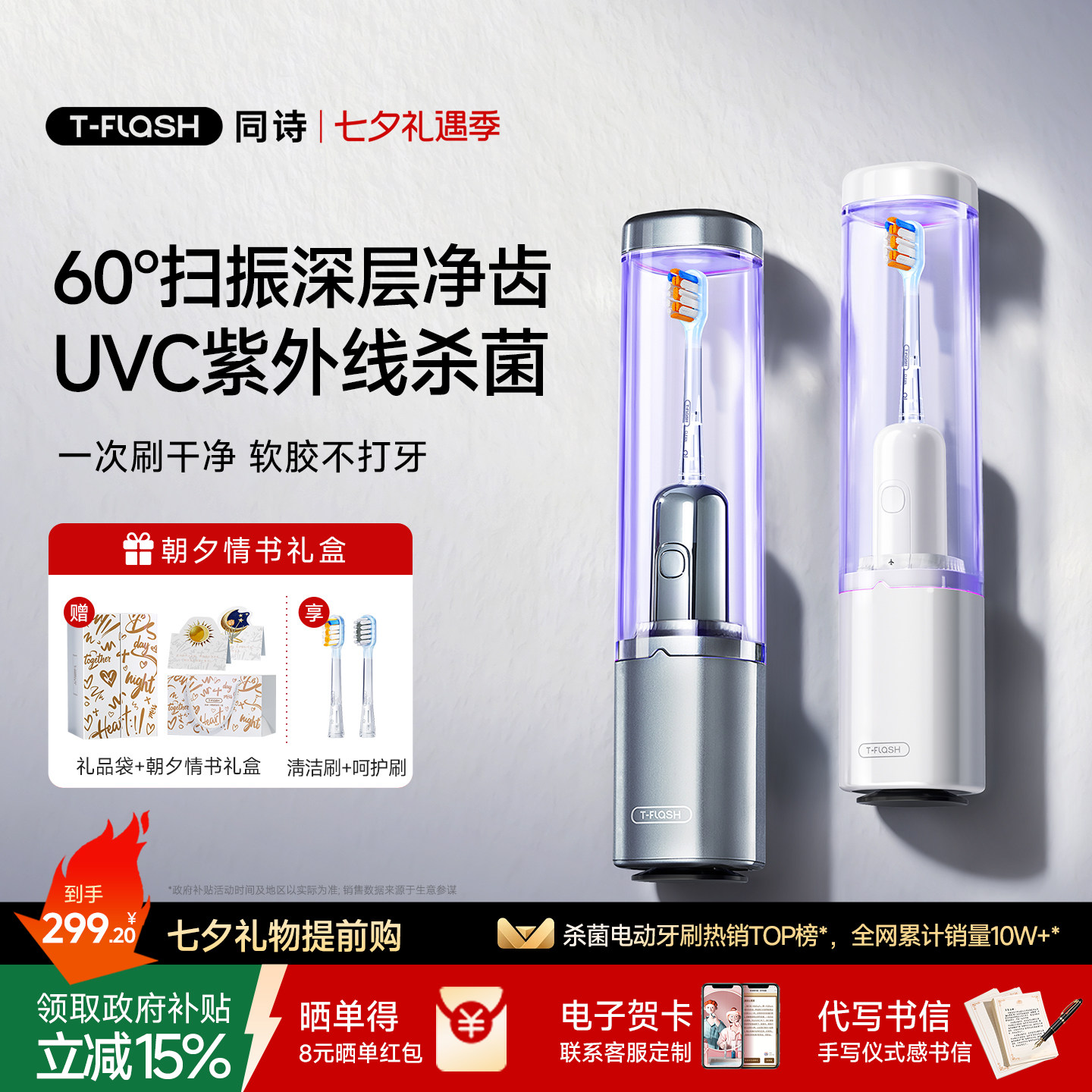 同诗杀菌电动牙刷节日礼物 422元 - 86线报