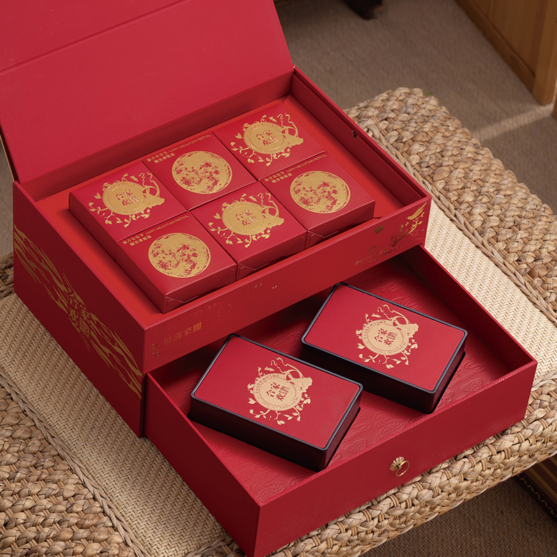 中秋茶叶月饼包装盒双层礼品盒