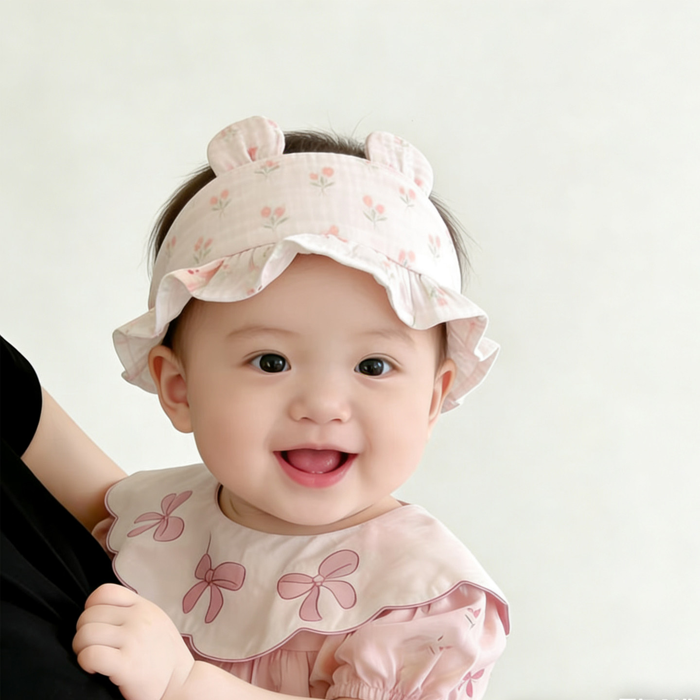 婴儿帽子春夏薄款小月龄男女宝宝囟门帽空顶遮阳帽新生儿纯棉胎帽