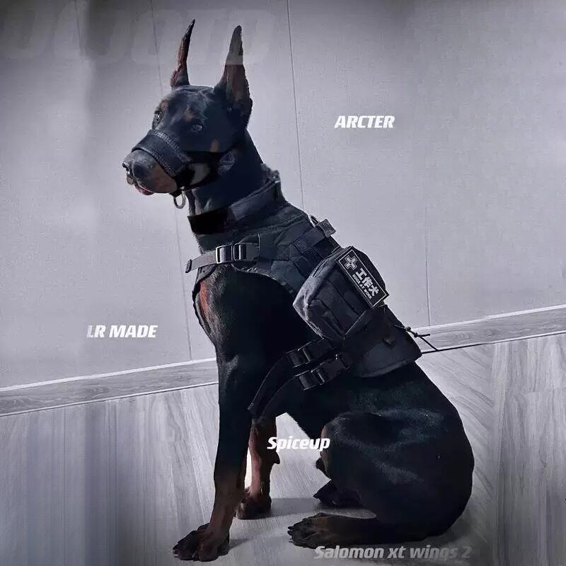 狗狗战术背心户外中大型犬马甲德牧马犬杜宾衣服工作犬胸背带装备