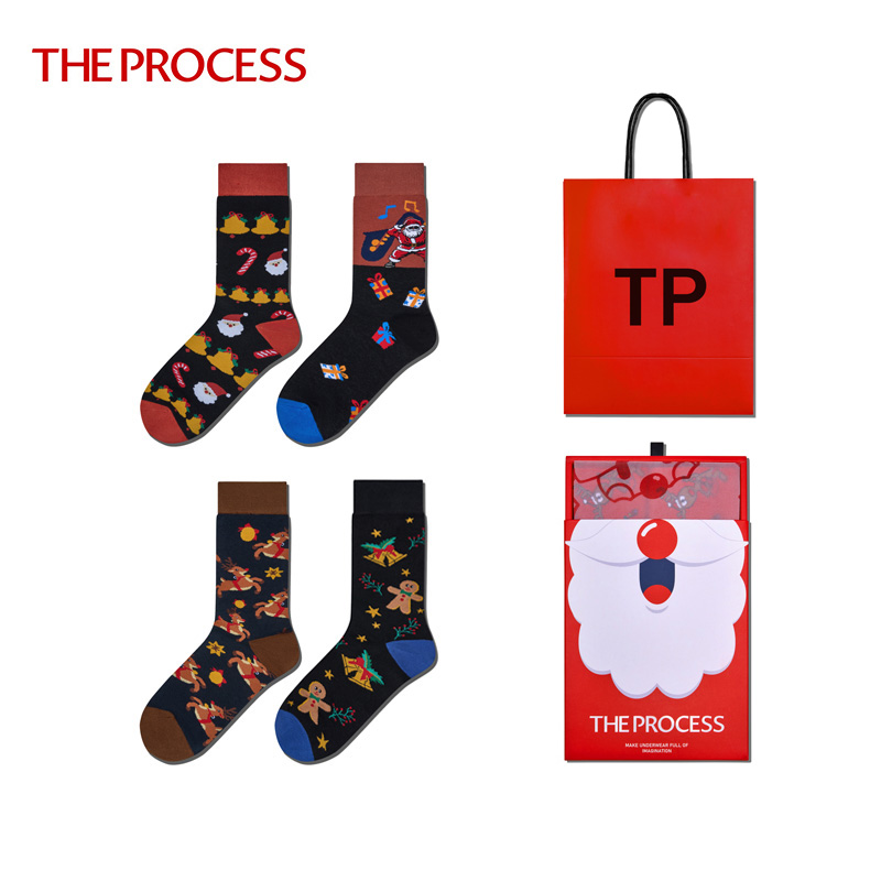 THEPROCESS情侣圣诞袜子礼盒4双