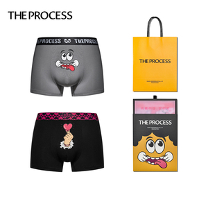 The Process搞怪个性卡通内裤礼盒2条装棉莫代尔弹力裤头情侣送礼