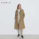英伦双排扣慵懒感宽松H廓形中长款 CUBIC白崖春日 经典 风衣