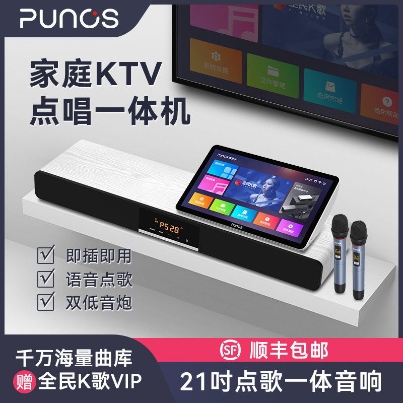 博浪沙/Punos家庭KTV音响套装一体机点歌机唱歌家庭影院播放音箱
