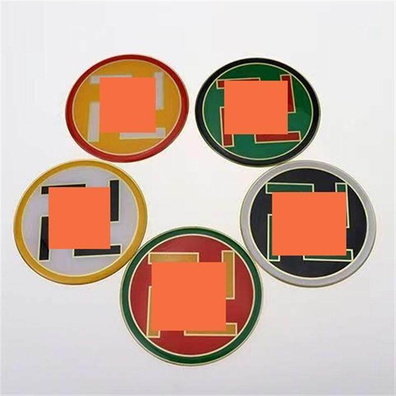 太极图贴黄万字符黄铜太极八卦潘氏八公分室内装饰挂件红绿太极图
