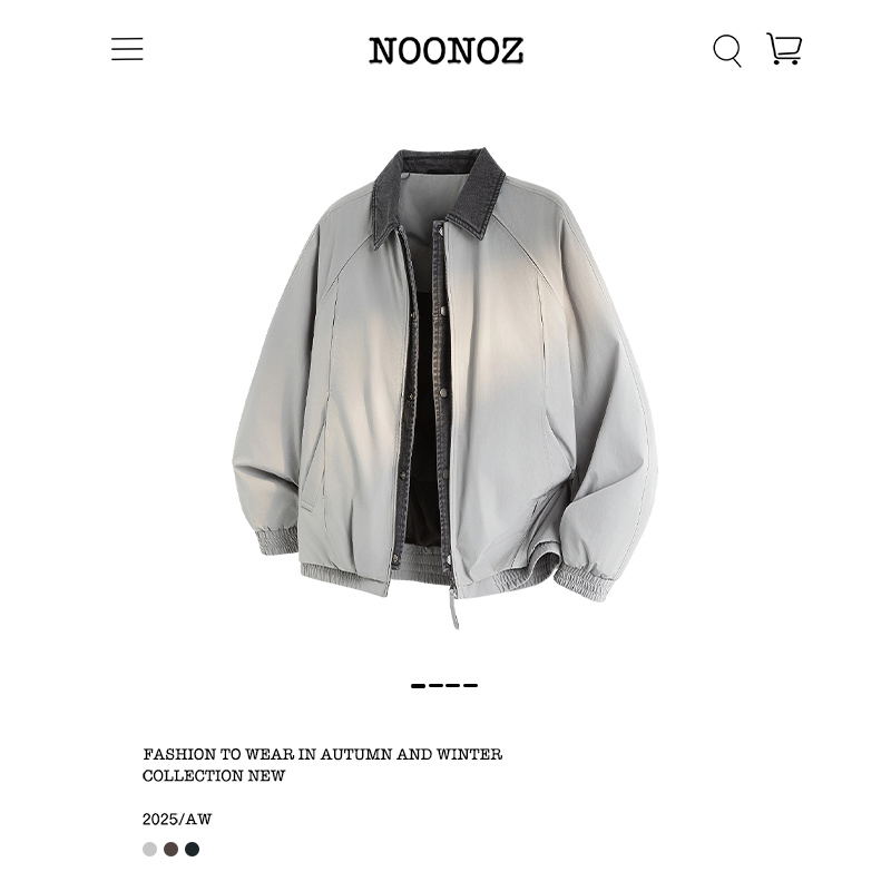 冬季做旧牛仔拼接轻量羽绒服