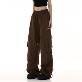 阔腿运动裤 NOONOZ裤 裤 潮牌街舞嘻哈爵士舞夏季 子男美式 复古工装