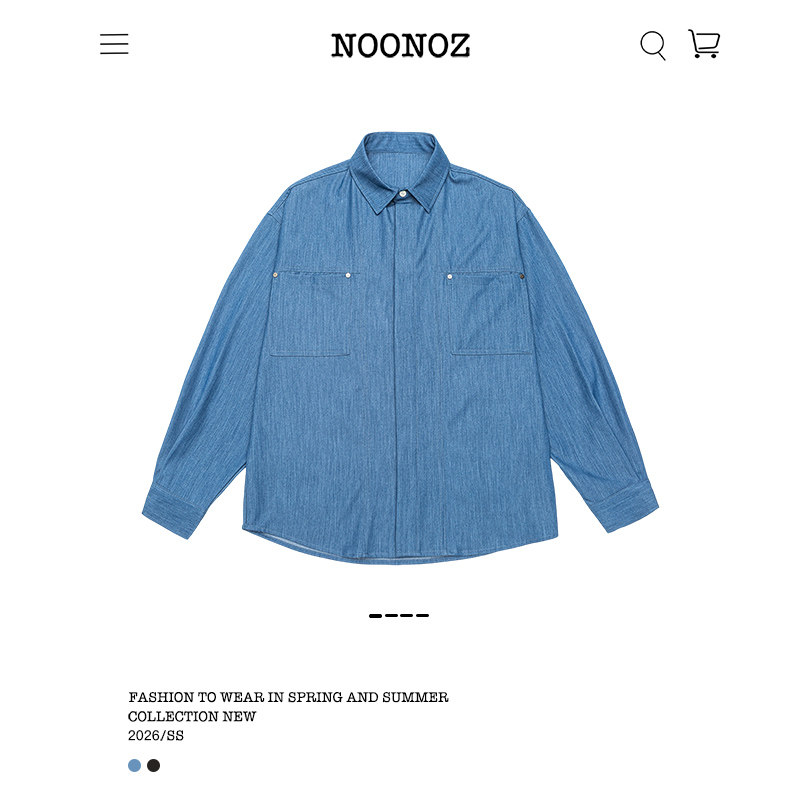 NOONOZ美式中性风字母刺绣长袖衬衫男春季潮牌复古通勤高级感衬衣,男装,夹克,淘宝优惠券,粉丝福利购,淘宝优惠卷