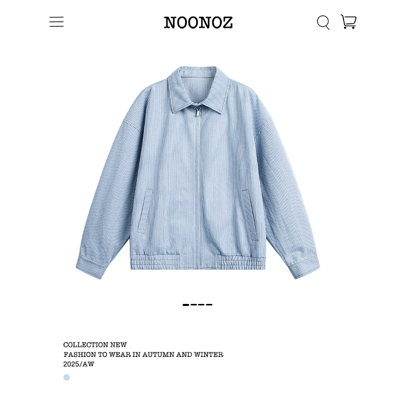 欧若风条纹夹克男早秋