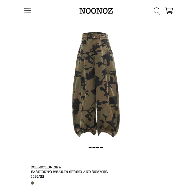 迷彩工装裤美式复古解构休闲裤