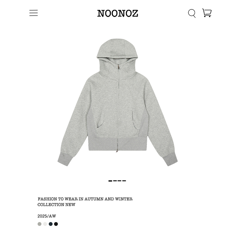 美式解构拼接连帽运动卫衣