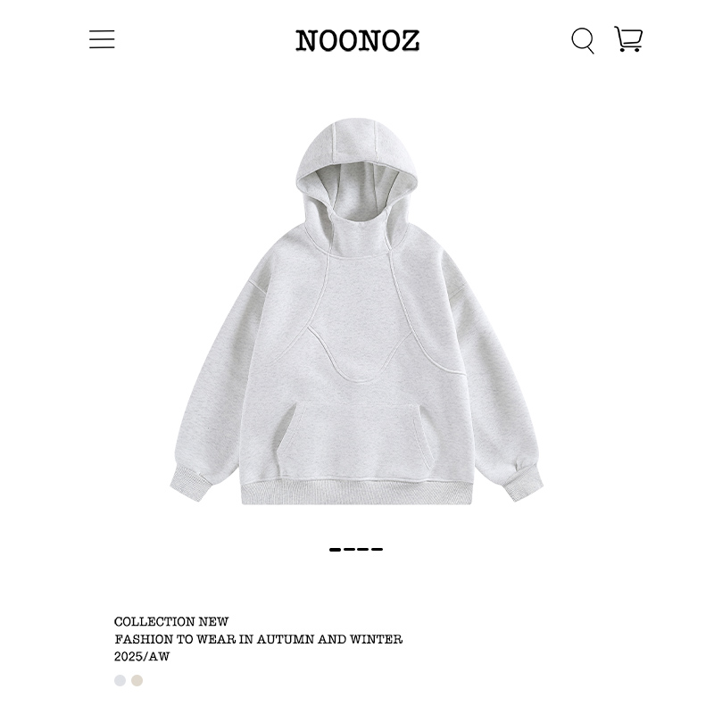 美式重磅解构拼接连帽卫衣