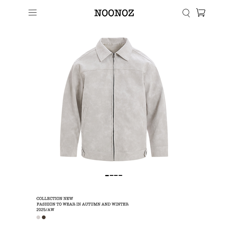 美式复古做旧纹理PU皮衣夹克