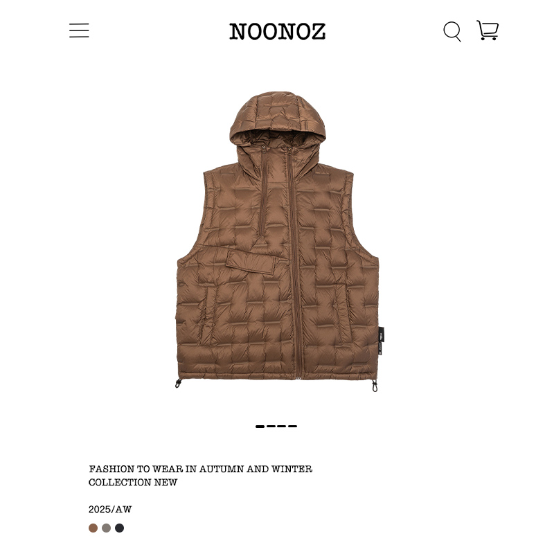 冬季轻量双拉链羽绒服马甲