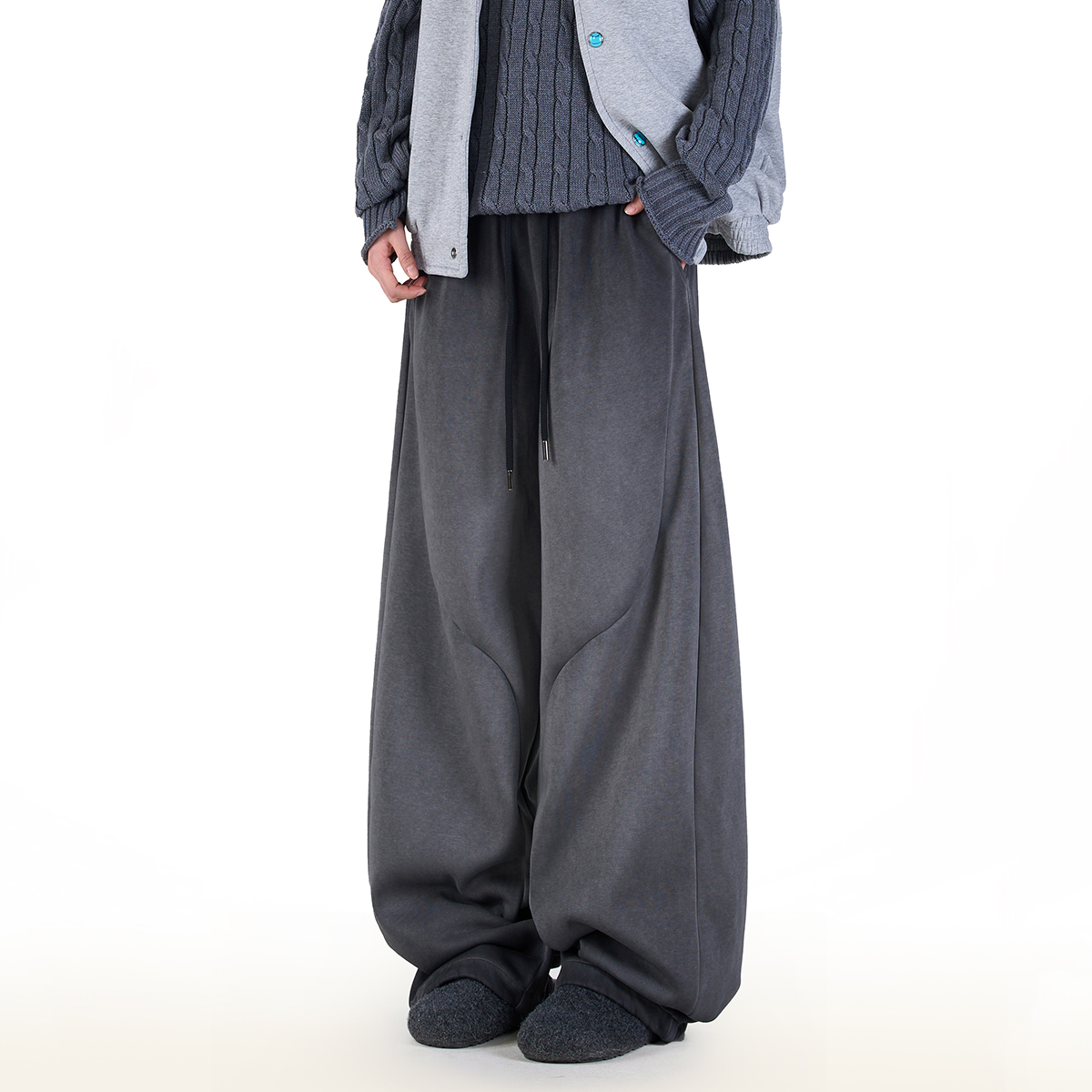 美式解构弯刀裤休闲裤