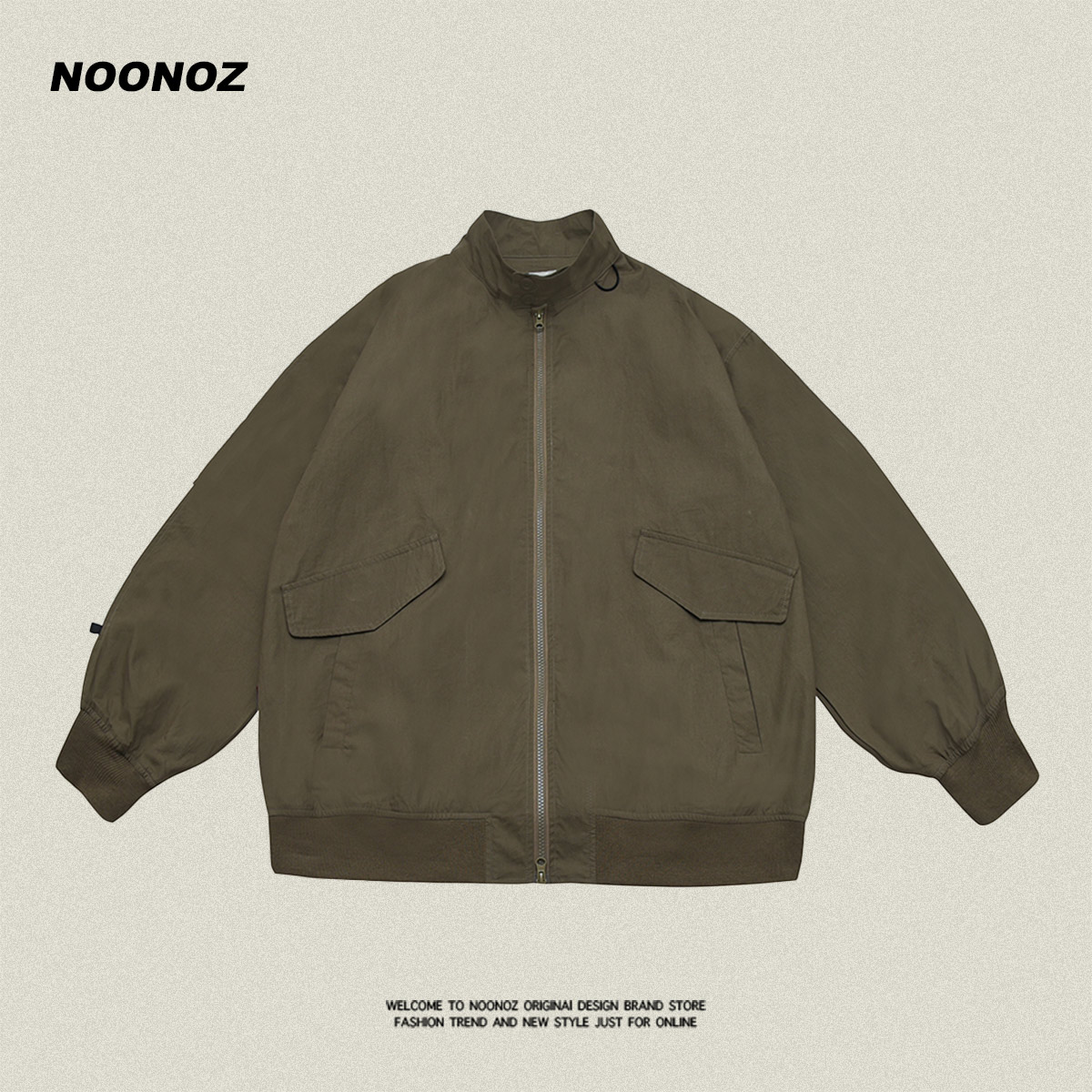 NOONOZ加厚夹克立领秋冬宽松复古