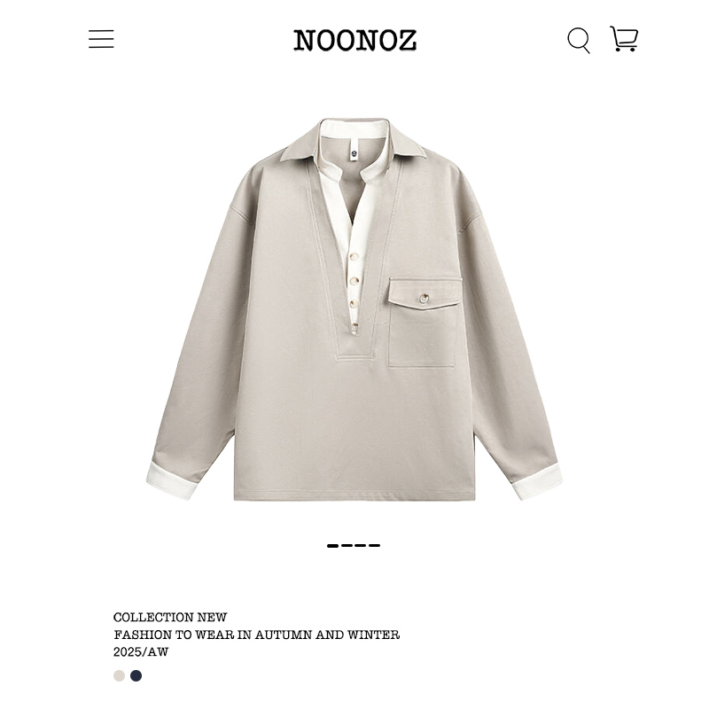 美式老钱风假两件POLO衫