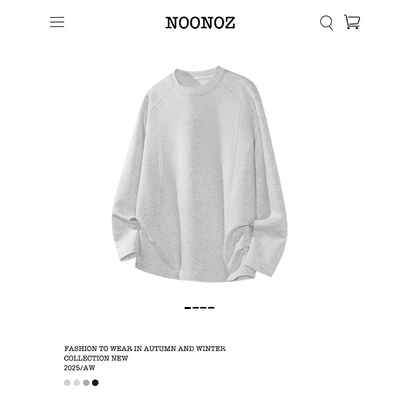 解构通勤廓形圆领长袖T恤