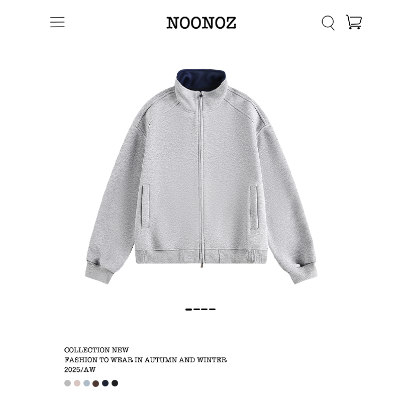 解构重磅纯色基础款立领夹克