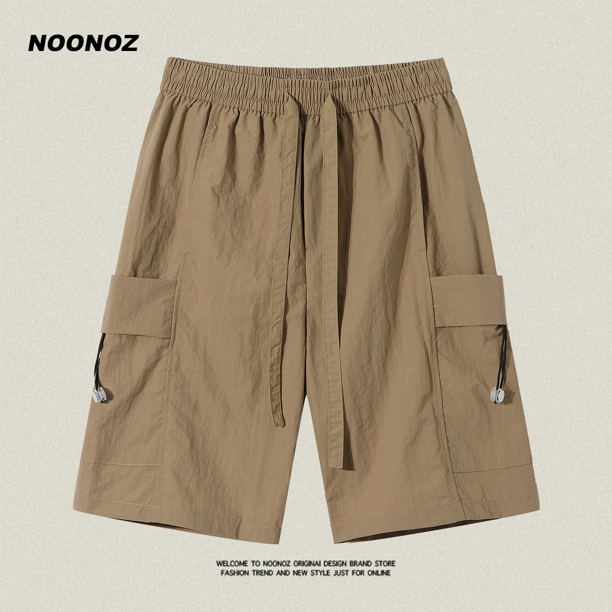 NOONOZ美式纯色速干短裤五分裤