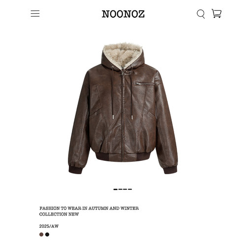 美式高街座山雕毛绒棉衣