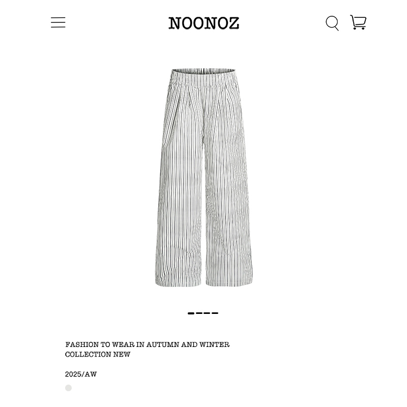 美式复古竖条纹抽绳休闲裤