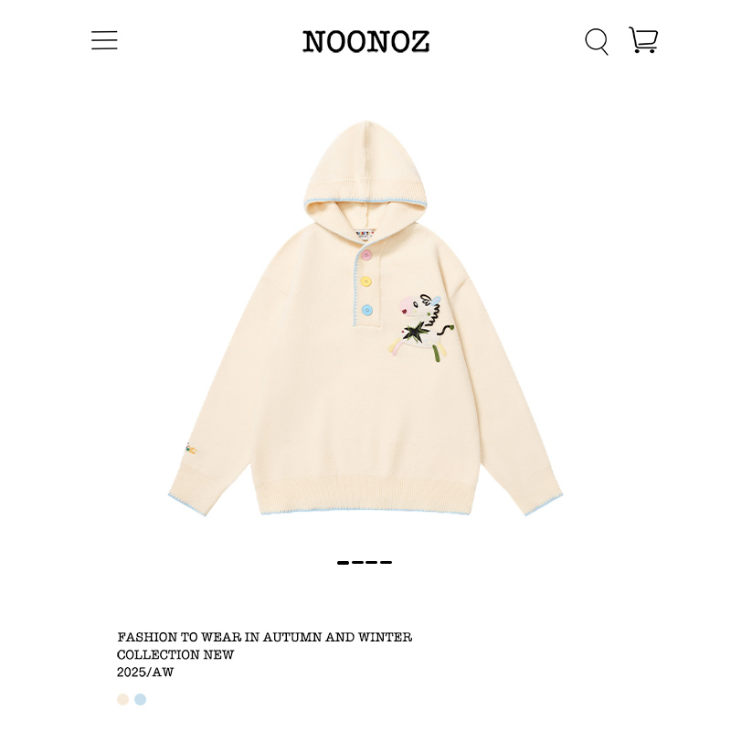 小马贴布新年情侣连帽毛衣