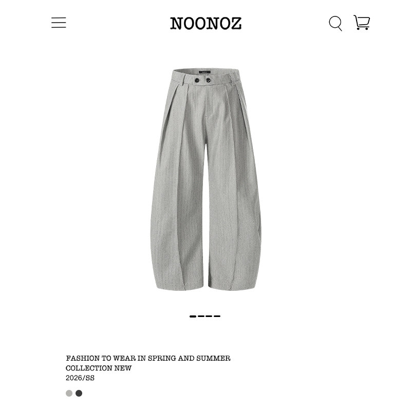 NOONOZ老钱风复古褶皱弯刀西裤男潮牌美式休闲裤高级感通勤裤子,男装,休闲裤,淘宝优惠券,粉丝福利购,淘宝优惠卷