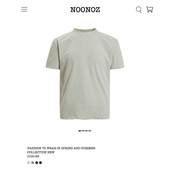 NOONOZ夏季 T恤男潮牌中性风Boxy小领口上衣 透气凉感廓形纯色短袖