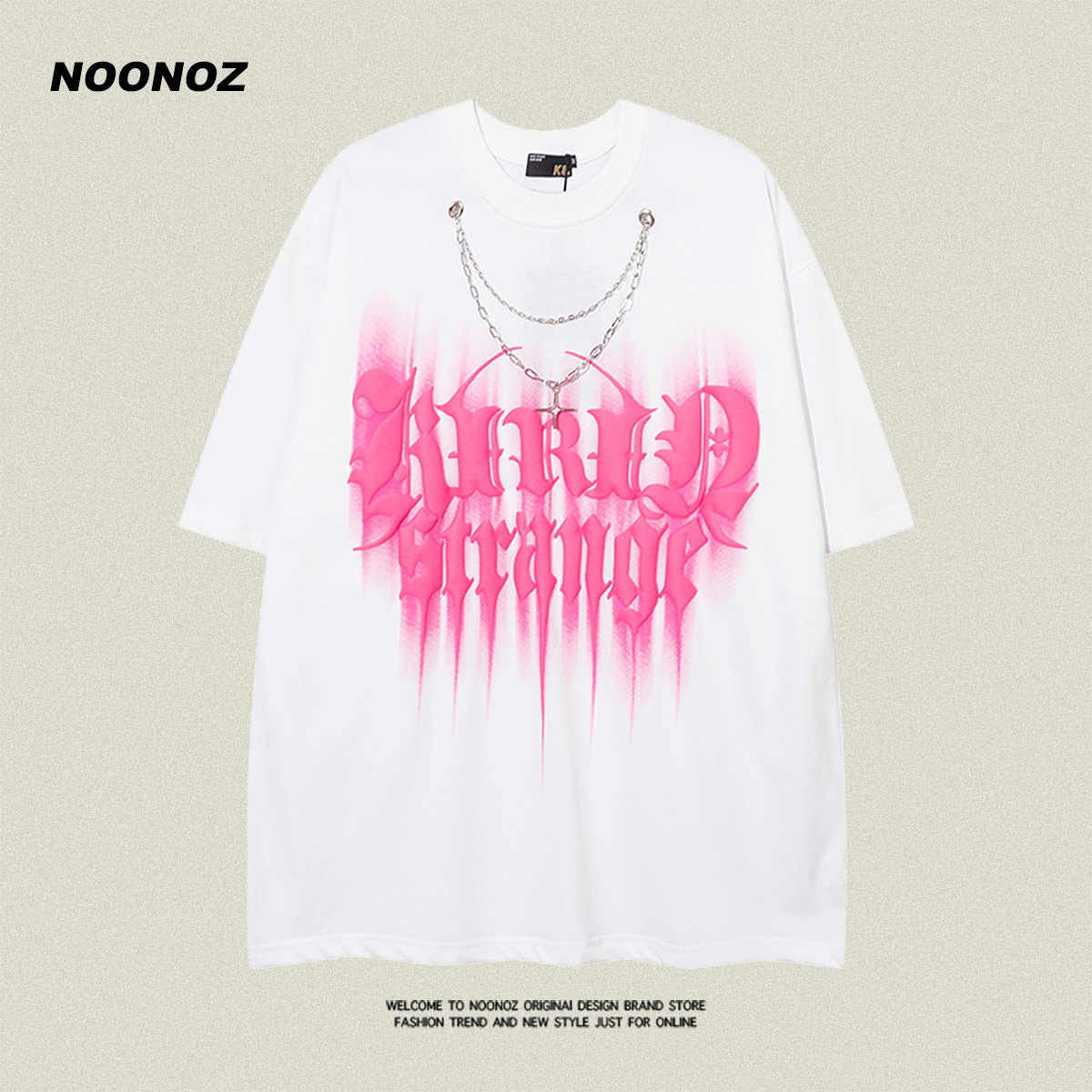 NOONOZ短袖美式青年印花T恤