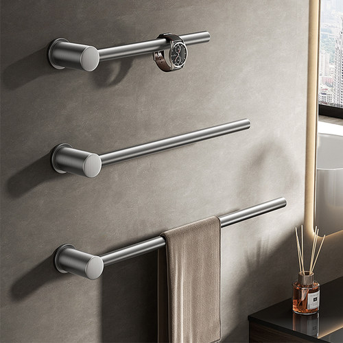 免打孔毛巾架卫生间置物架壁挂式