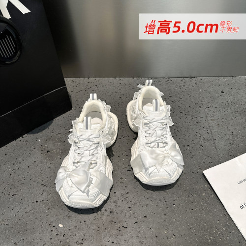 5CM增高厚底蕾丝女款老爹鞋运动