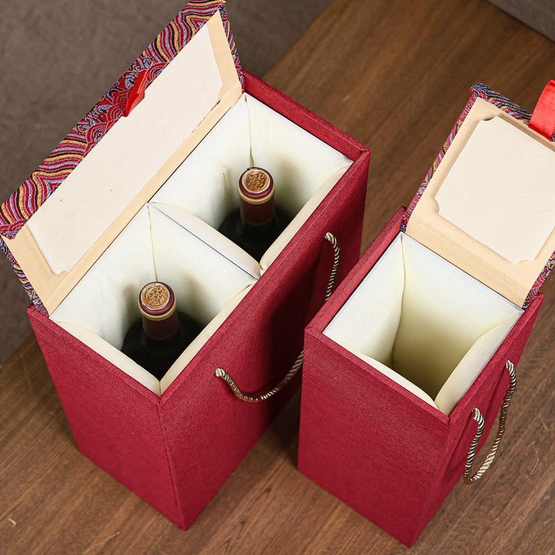 高档酒盒通用包装盒红酒葡萄酒年会手拎白酒礼品盒过年春节酒盒子