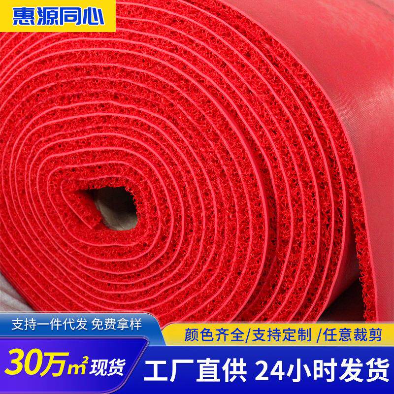 惠源pvc塑料入户门口电梯酒店迎宾防滑丝圈进门地垫地毯脚垫