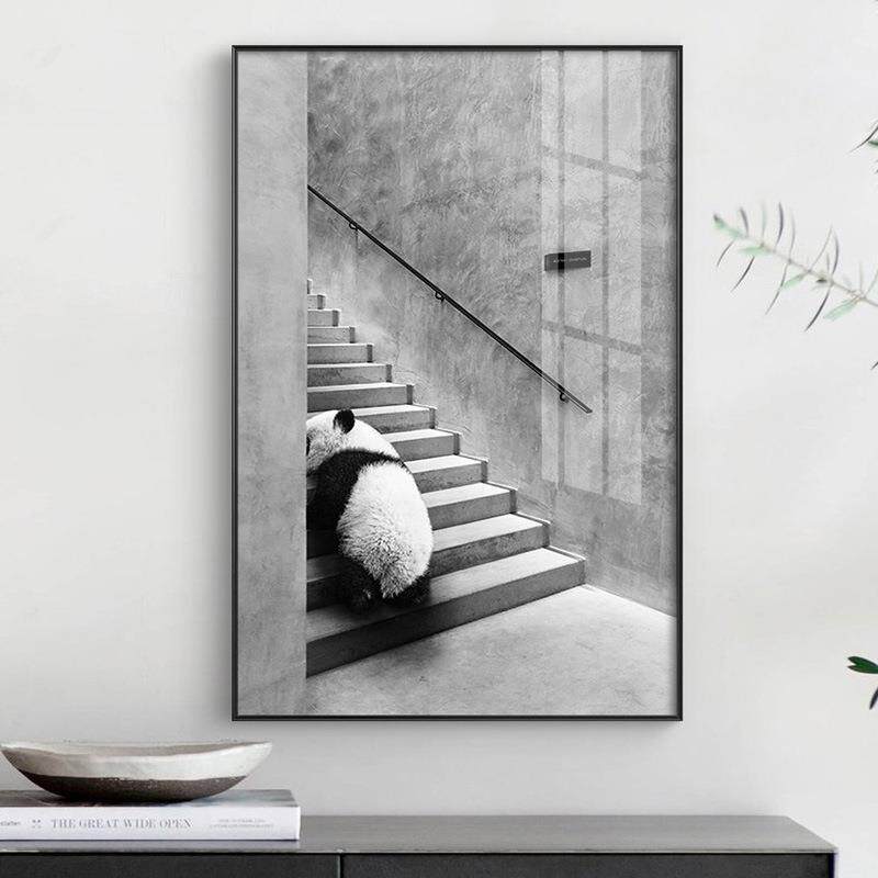 北欧现代简约儿童房装饰画客厅沙发背景墙挂画楼道个性动物玄关画