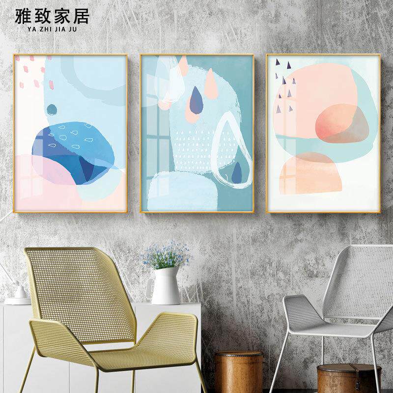 北欧客厅装饰画现代简约挂画卡通小清新厨房墙画抽象壁画奇妙物语