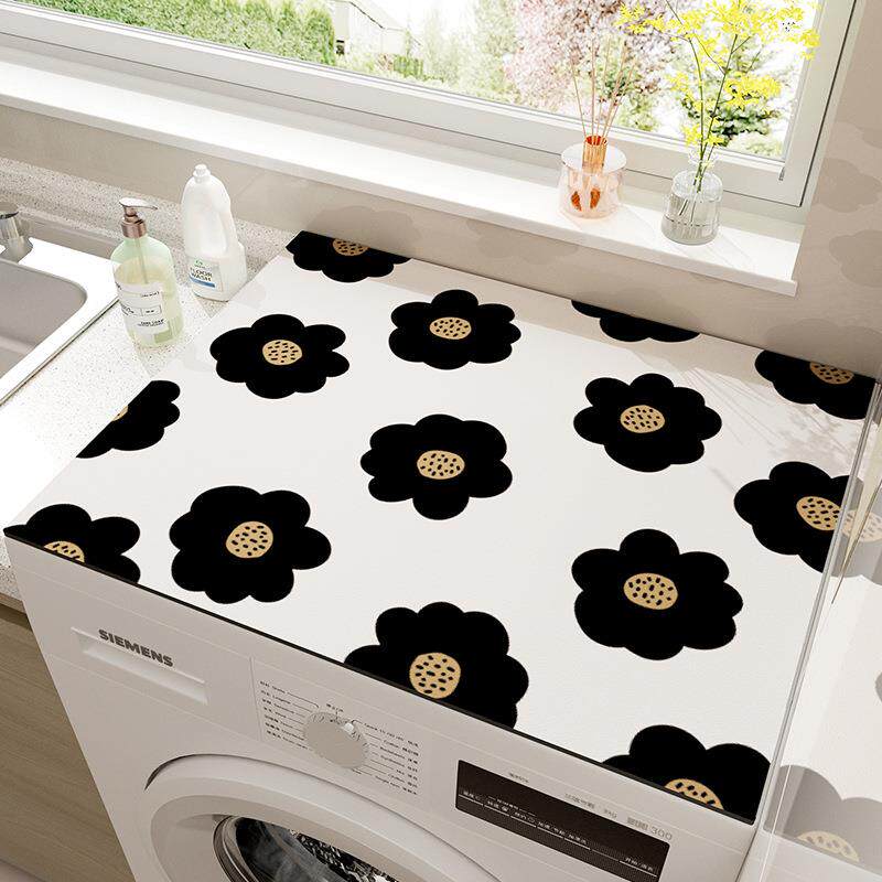 滚筒式洗衣机盖垫冰箱防尘罩吸水防晒皮革垫子硅藻泥床头柜防尘垫