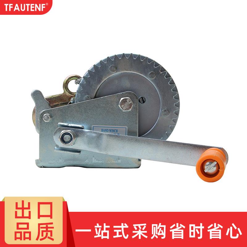 小型手动绞盘手摇手动拖车小型微型带自动刹车